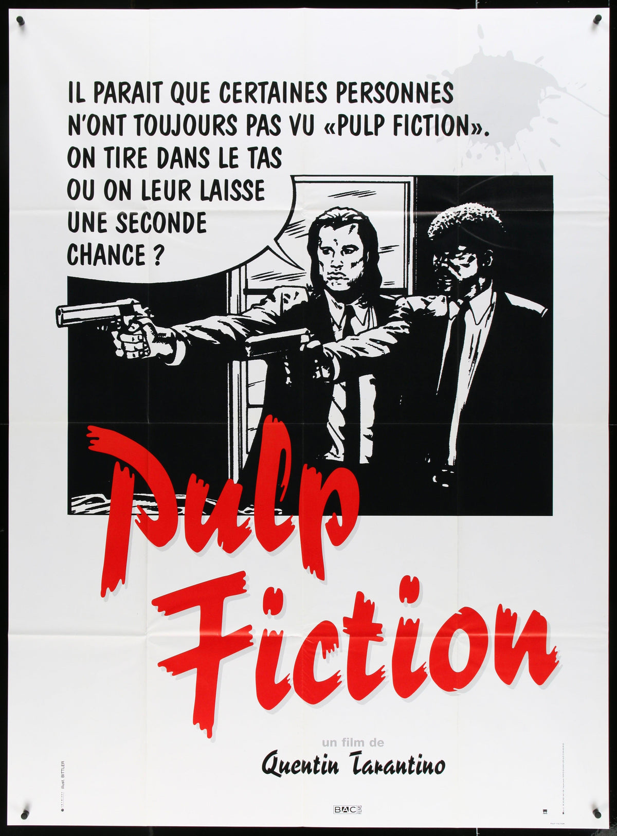 Pulp Fiction French 1 Panel (47x63) Original Vintage Movie Poster