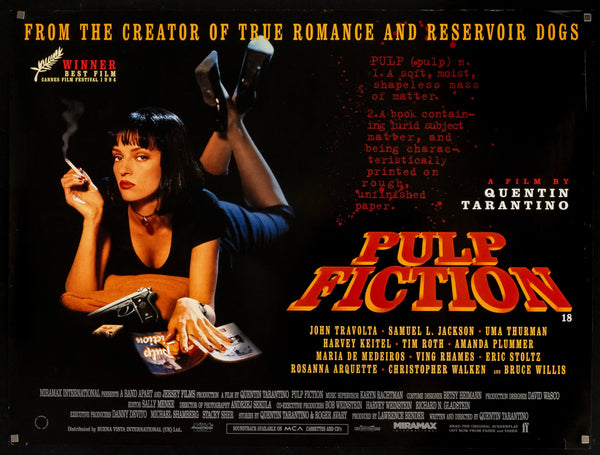 Pulp Fiction Movie Poster 1994 British Quad (30x40)