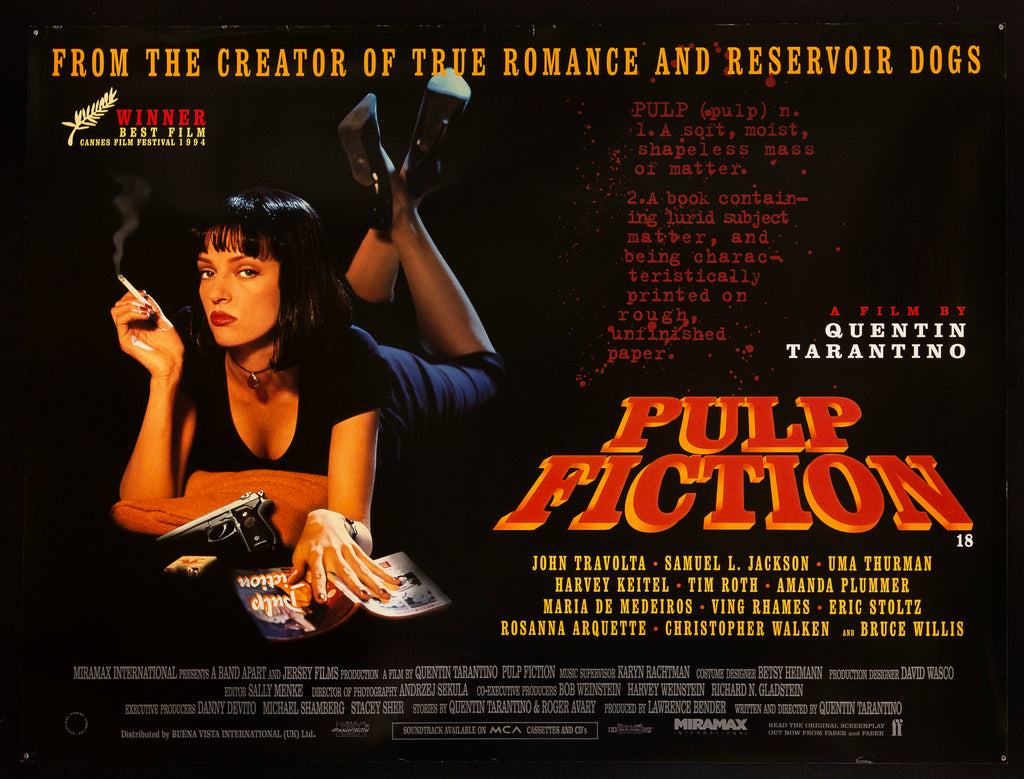 Pulp Fiction ポスター Pulp Fiction Movie Poster 1994 British Quad (30x40)