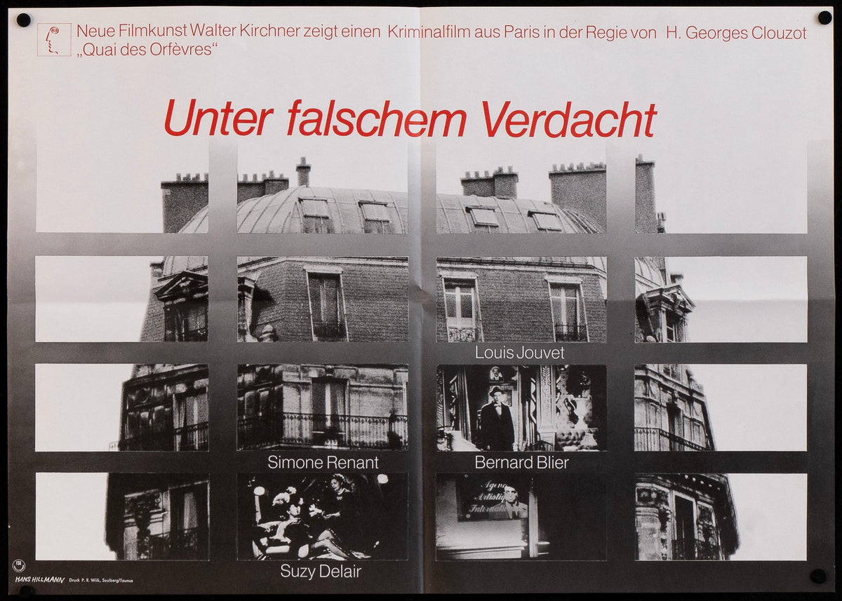 Quai des Orfevres Original Vintage Movie Poster