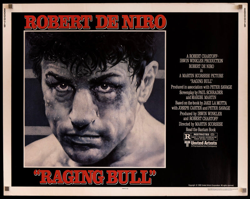 Raging Bull Half Sheet (22x28) Original Vintage Movie Poster