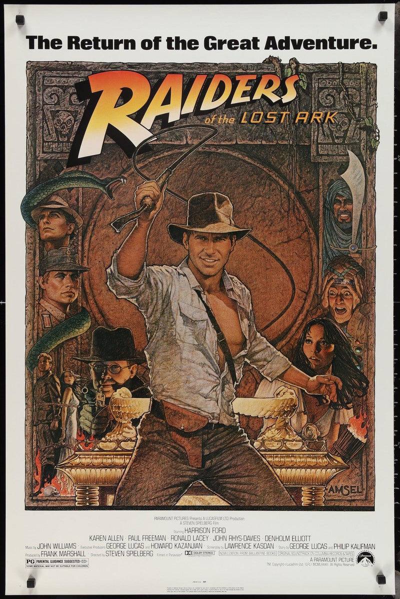 Raiders of the Lost Ark 1 Sheet (27x41) Original Vintage Movie Poster