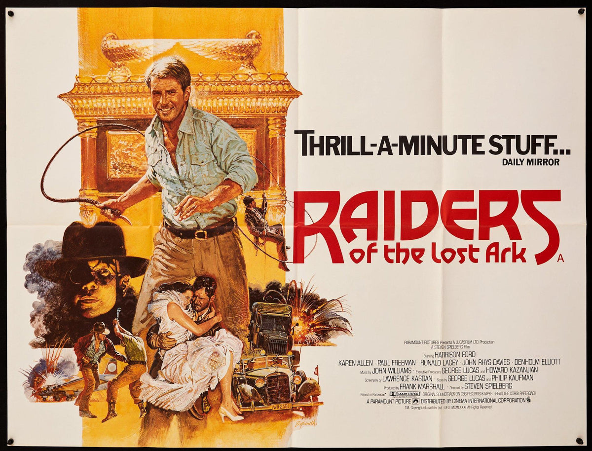 Raiders of the Lost Ark British Quad (30x40) Original Vintage Movie Poster