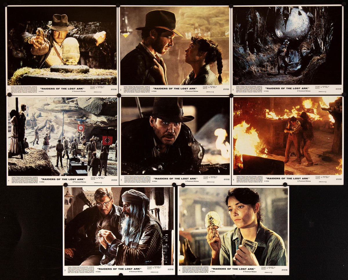 Raiders of the Lost Ark Mini Lobby Card Set (8-8x10) Original Vintage Movie Poster