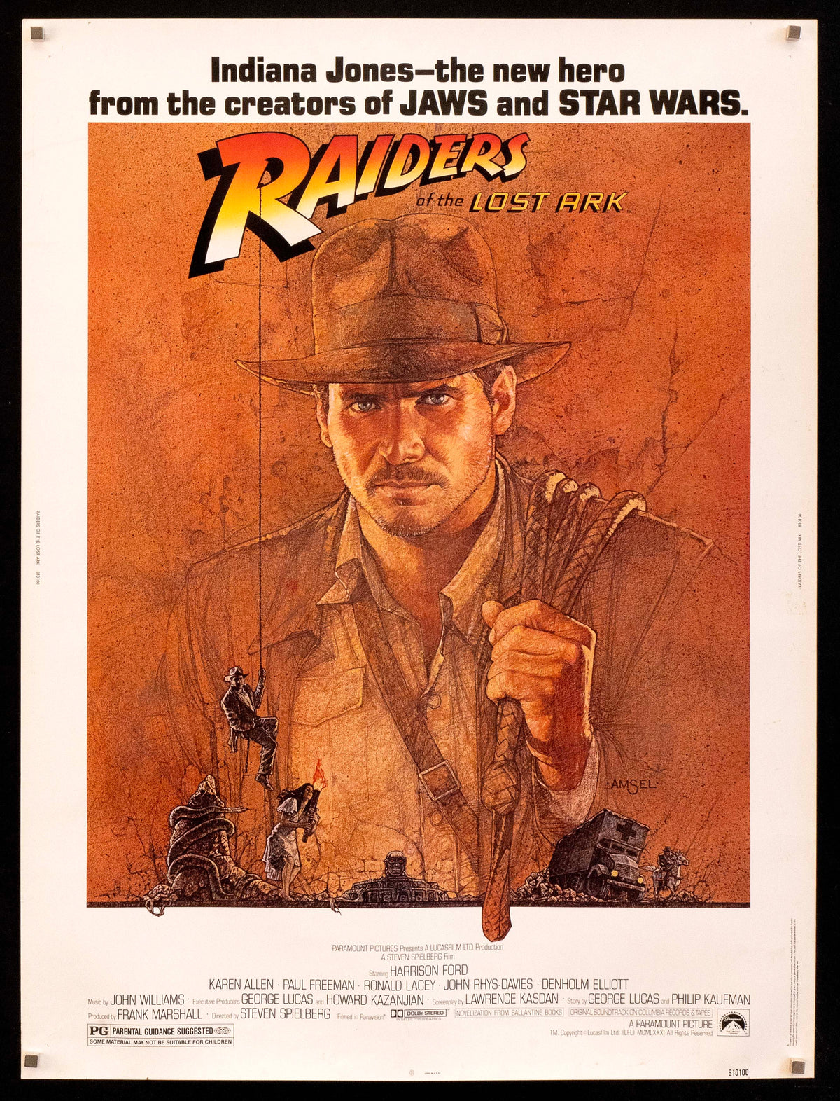 Raiders of the Lost Ark Original Vintage Movie Poster