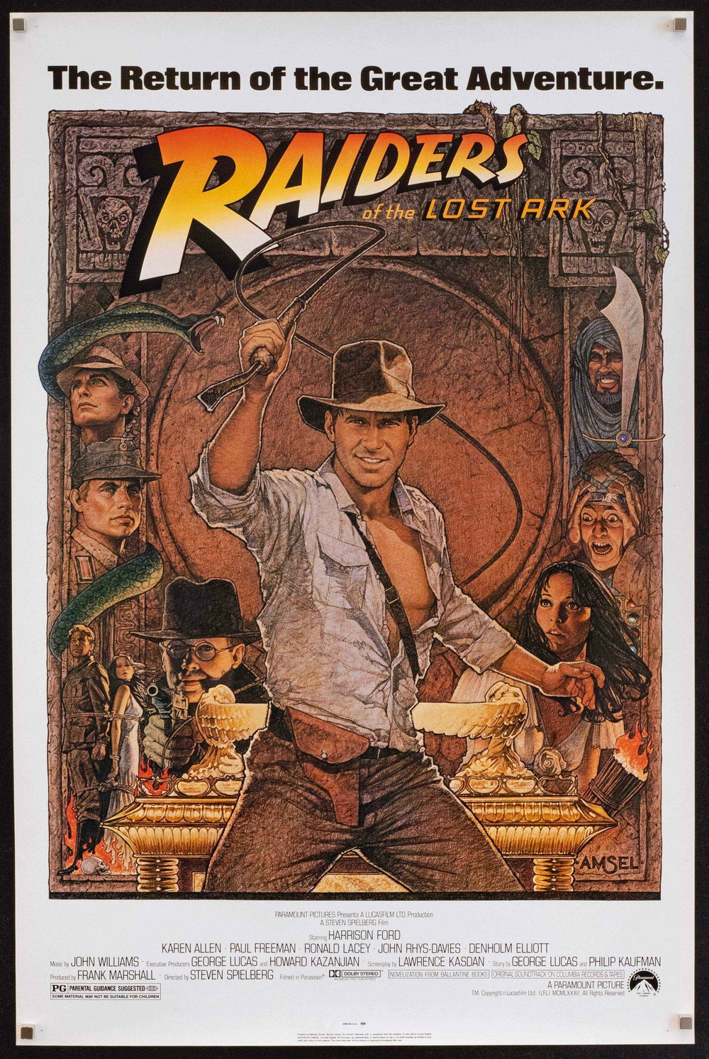 Raiders of the Lost Ark Original Vintage Movie Poster