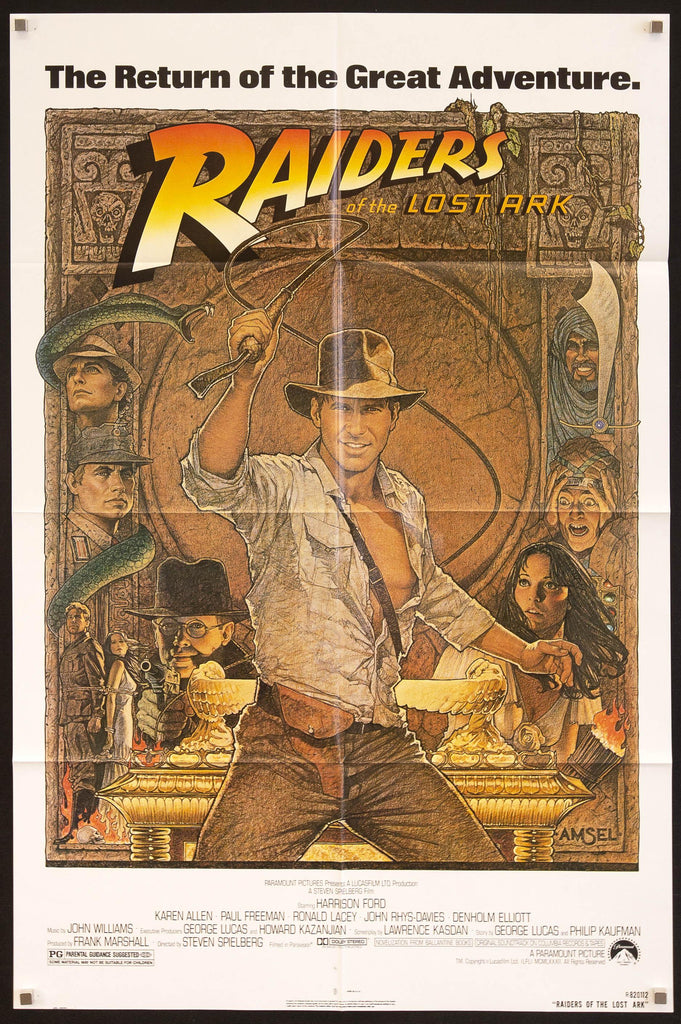 Raiders of the Lost Ark Original Vintage Movie Poster