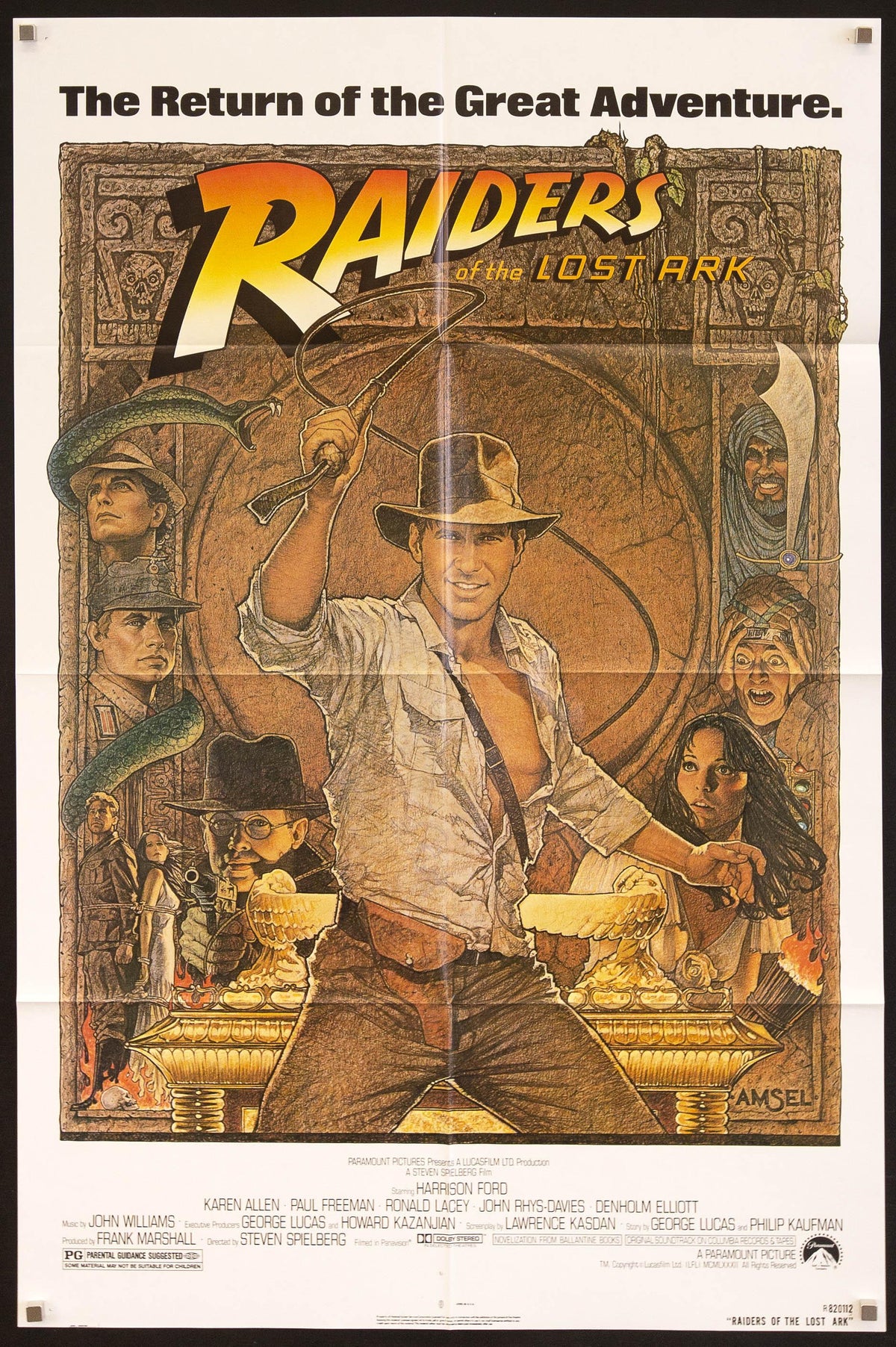 Raiders of the Lost Ark Original Vintage Movie Poster