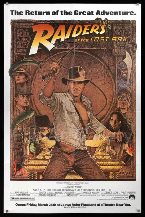 Raiders of the Lost Ark Original Vintage Movie Poster