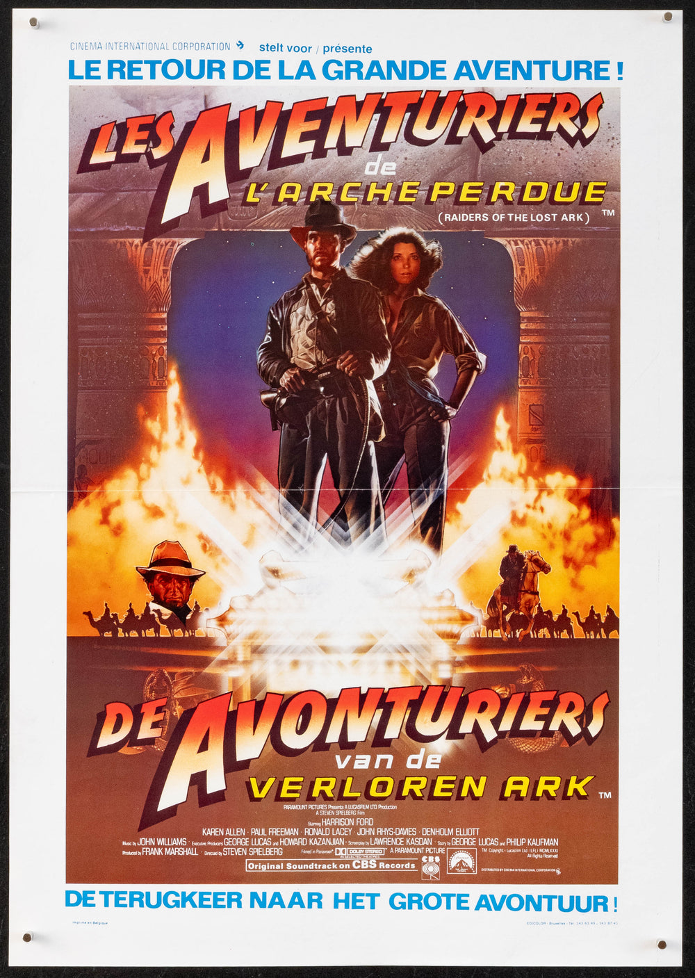 Raiders of the Lost Ark Original Vintage Movie Poster