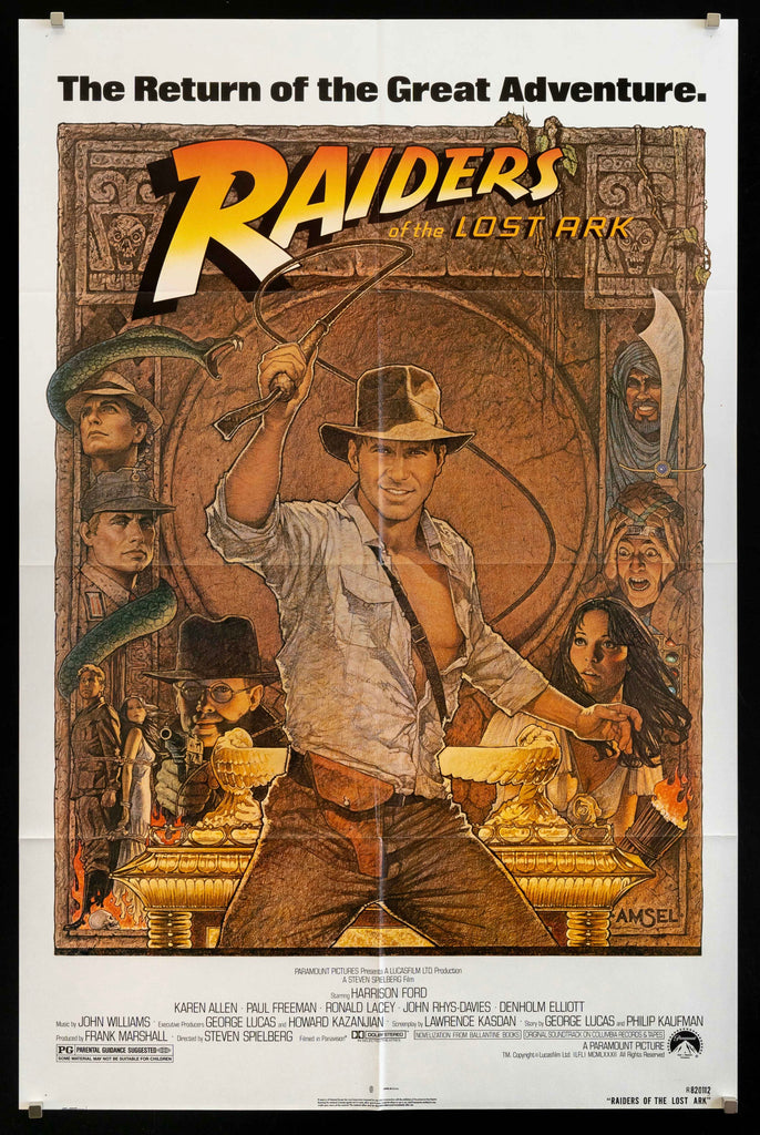 Raiders of the Lost Ark Original Vintage Movie Poster