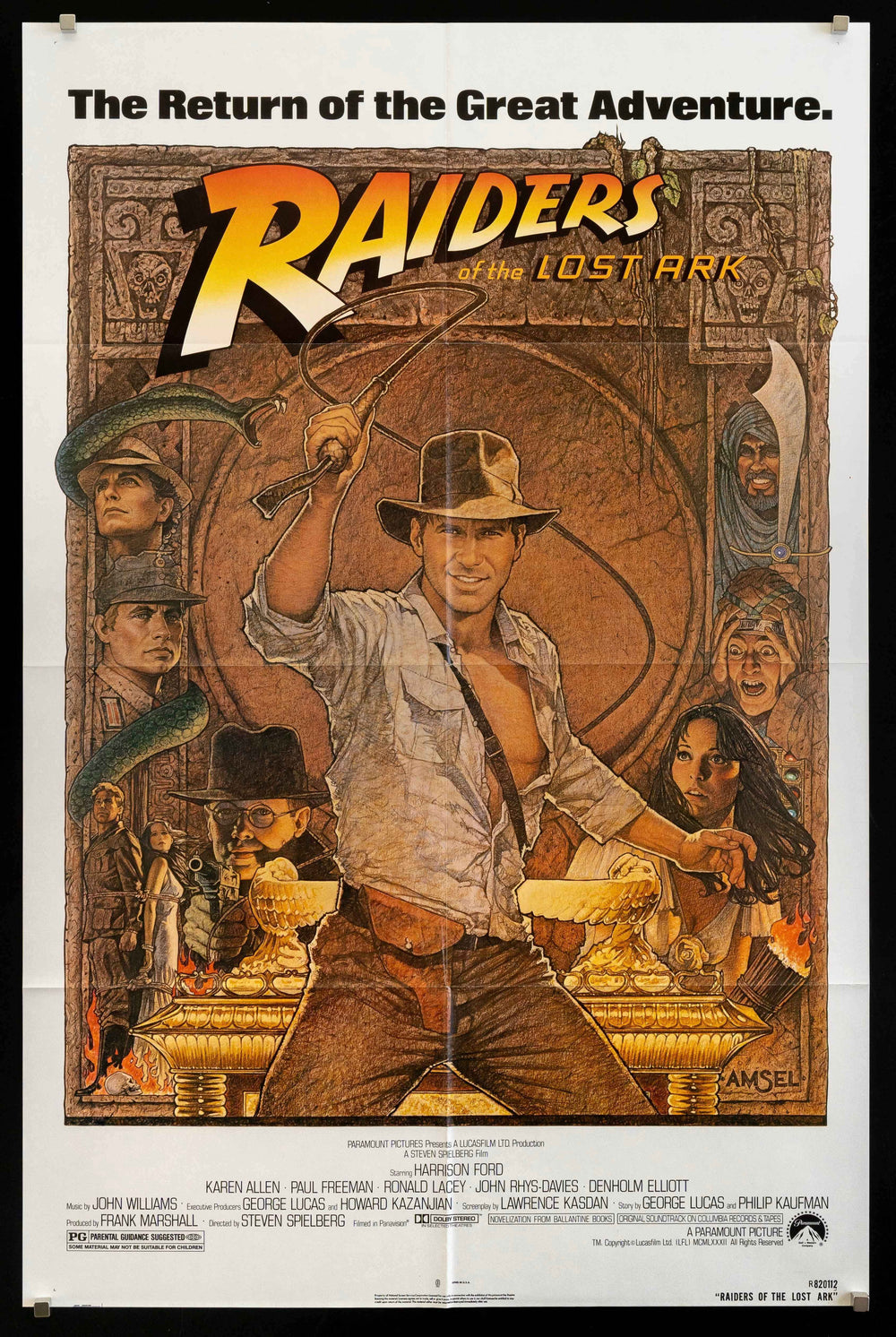 Raiders of the Lost Ark Original Vintage Movie Poster