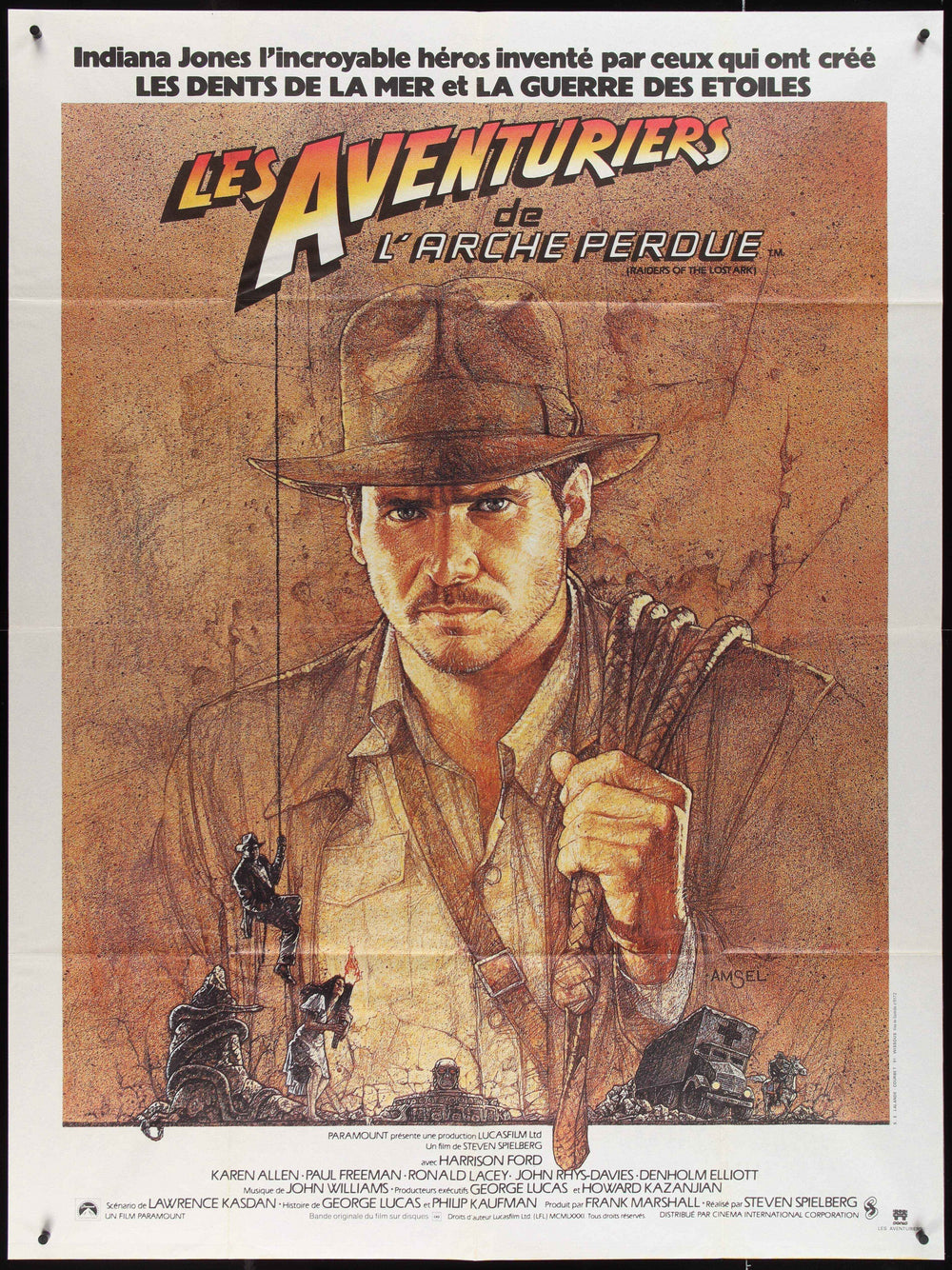 Raiders of the Lost Ark Original Vintage Movie Poster