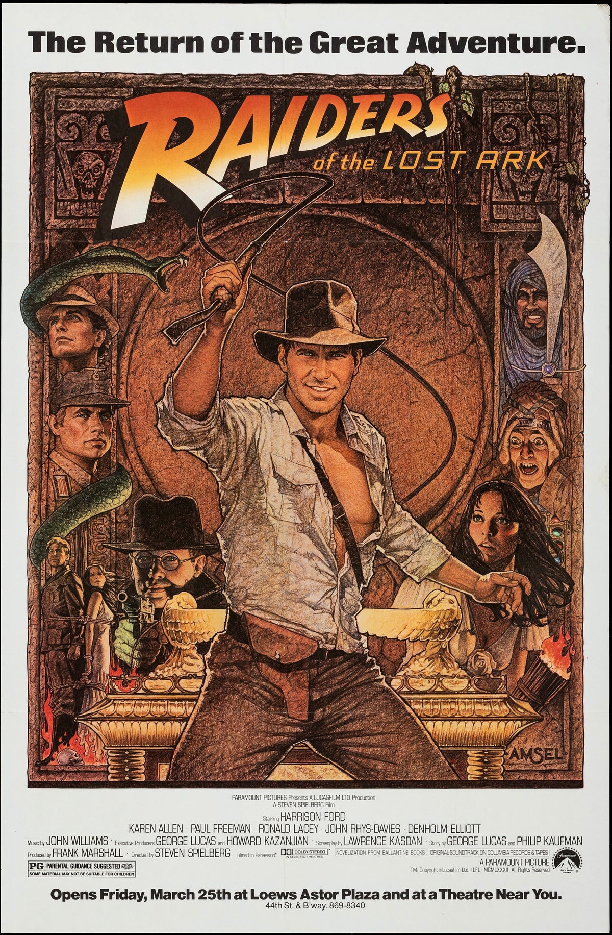 Raiders of the Lost Ark Original Vintage Movie Poster