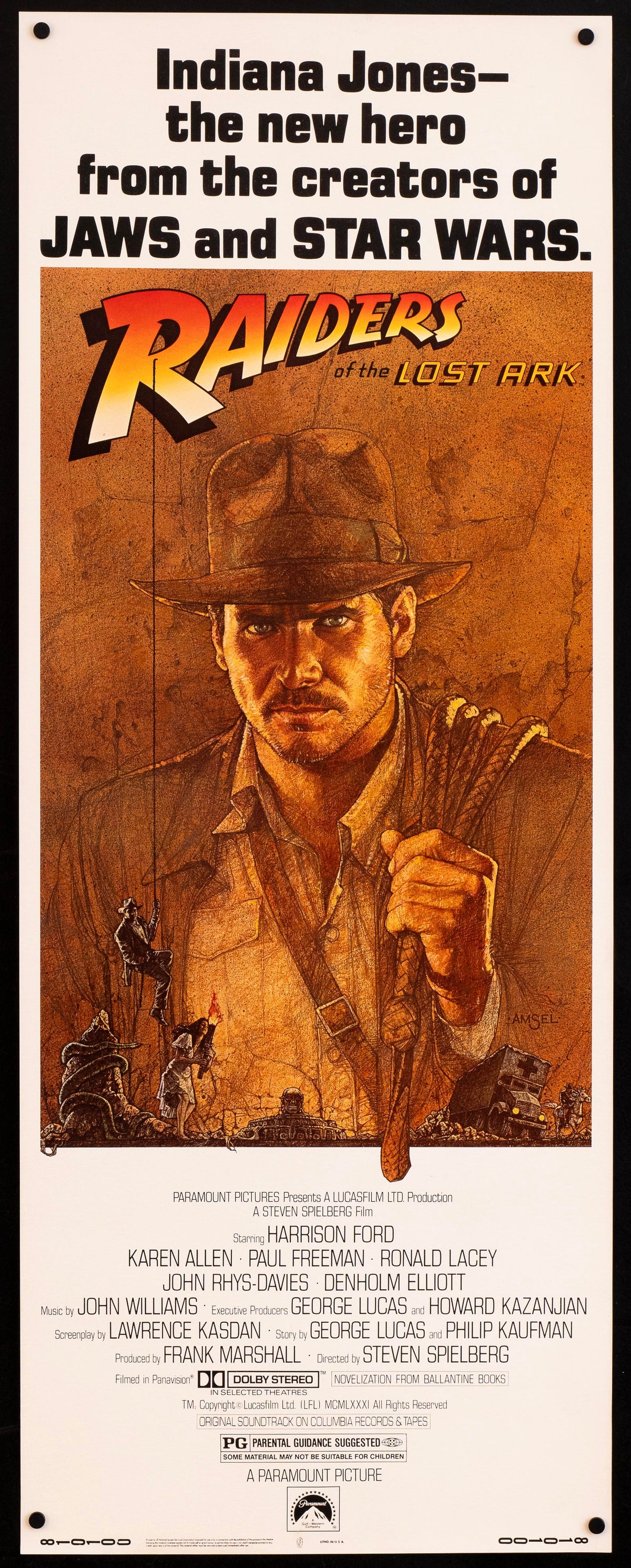 Raiders of the Lost Ark Original Vintage Movie Poster