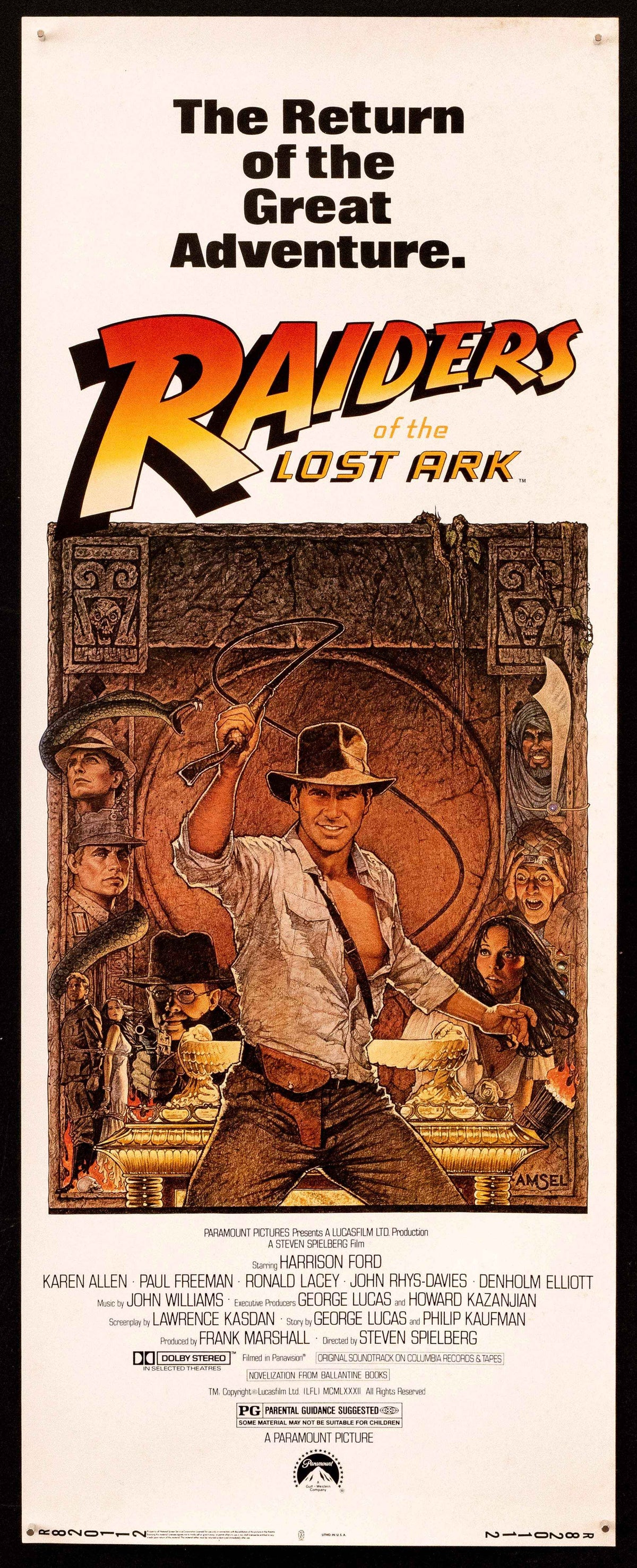 Raiders of the Lost Ark Original Vintage Movie Poster