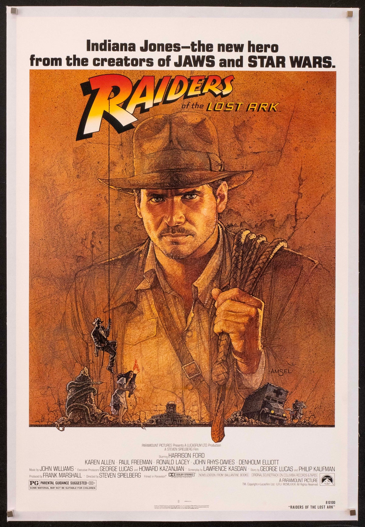 Raiders of the Lost Ark Original Vintage Movie Poster