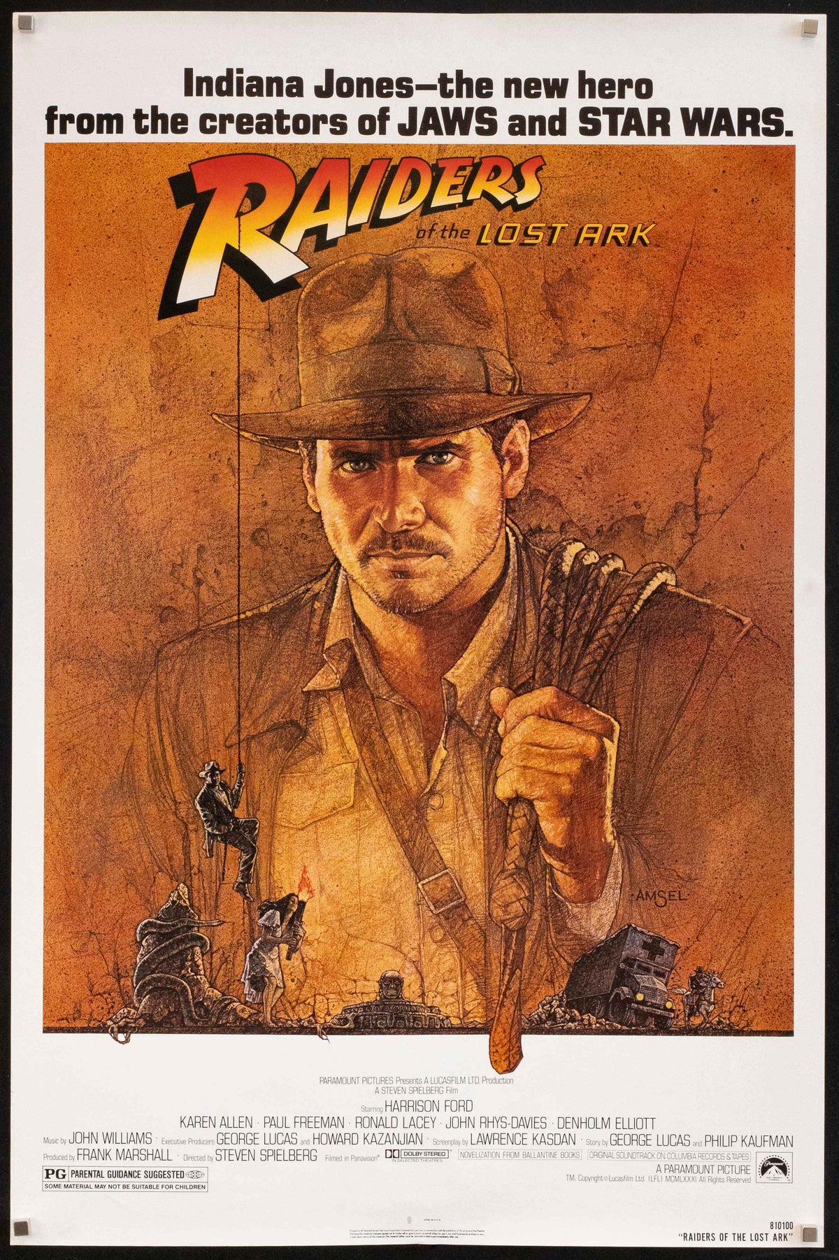 Raiders of the Lost Ark Original Vintage Movie Poster