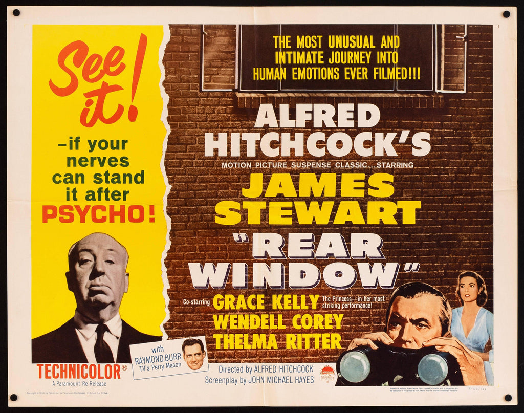 Rear Window Half Sheet (22x28) Original Vintage Movie Poster