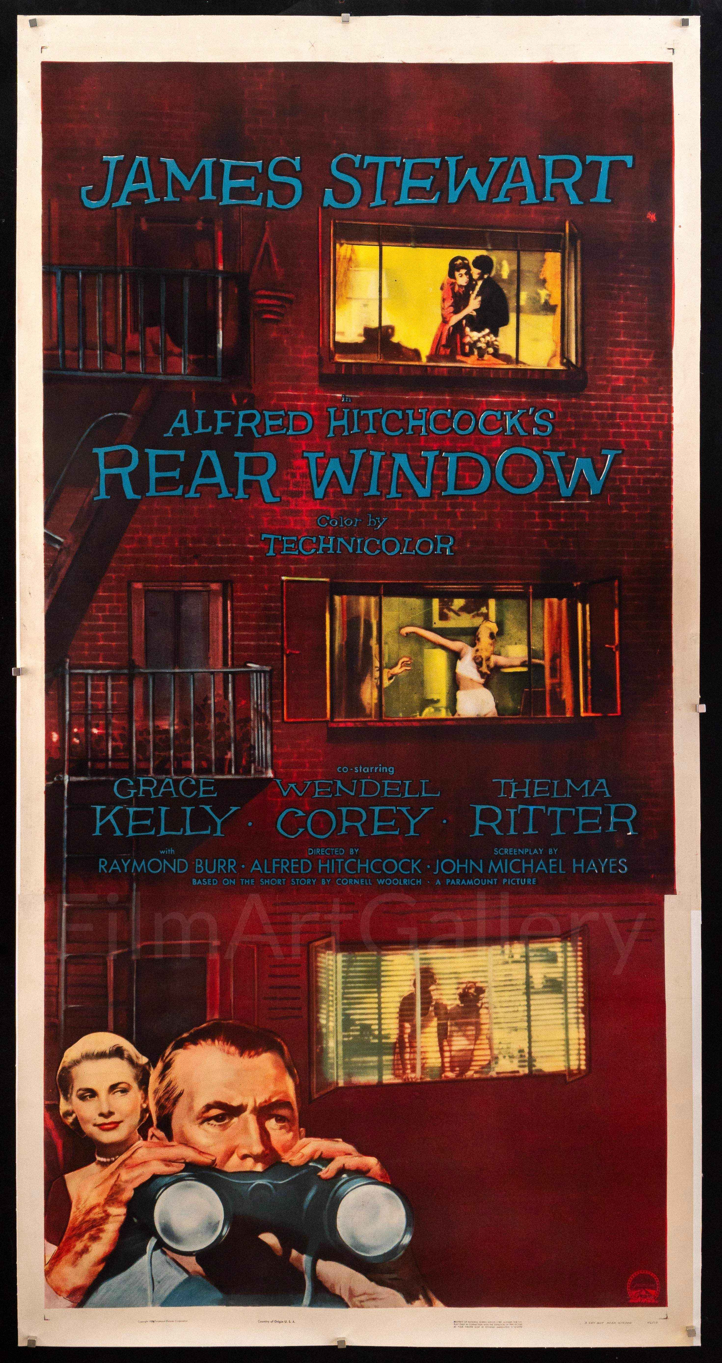 Windows Rear Window Movie Rear Window Movie Poster 1962 RI 3 Sheet (41x81)