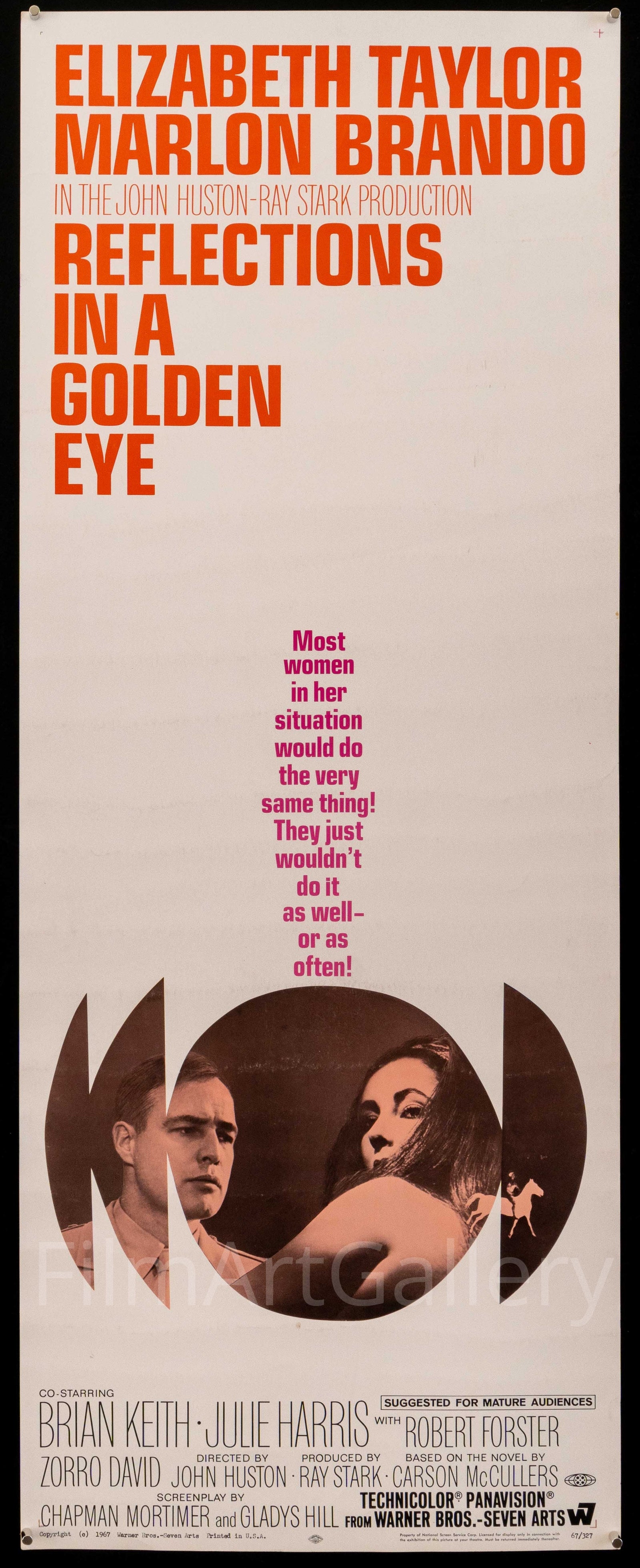 Reflections in a Golden Eye Original Vintage Movie Poster