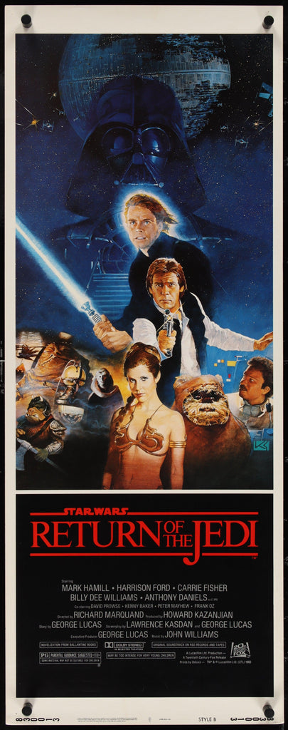 Return of the Jedi Insert (14x36) Original Vintage Movie Poster