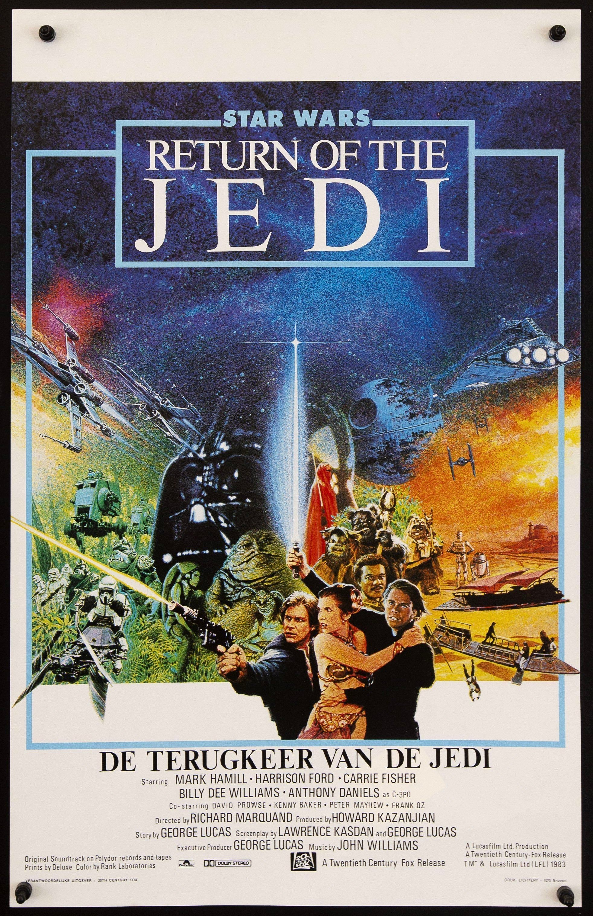 Return of the Jedi Movie Poster 1983 Belgian (14x22)