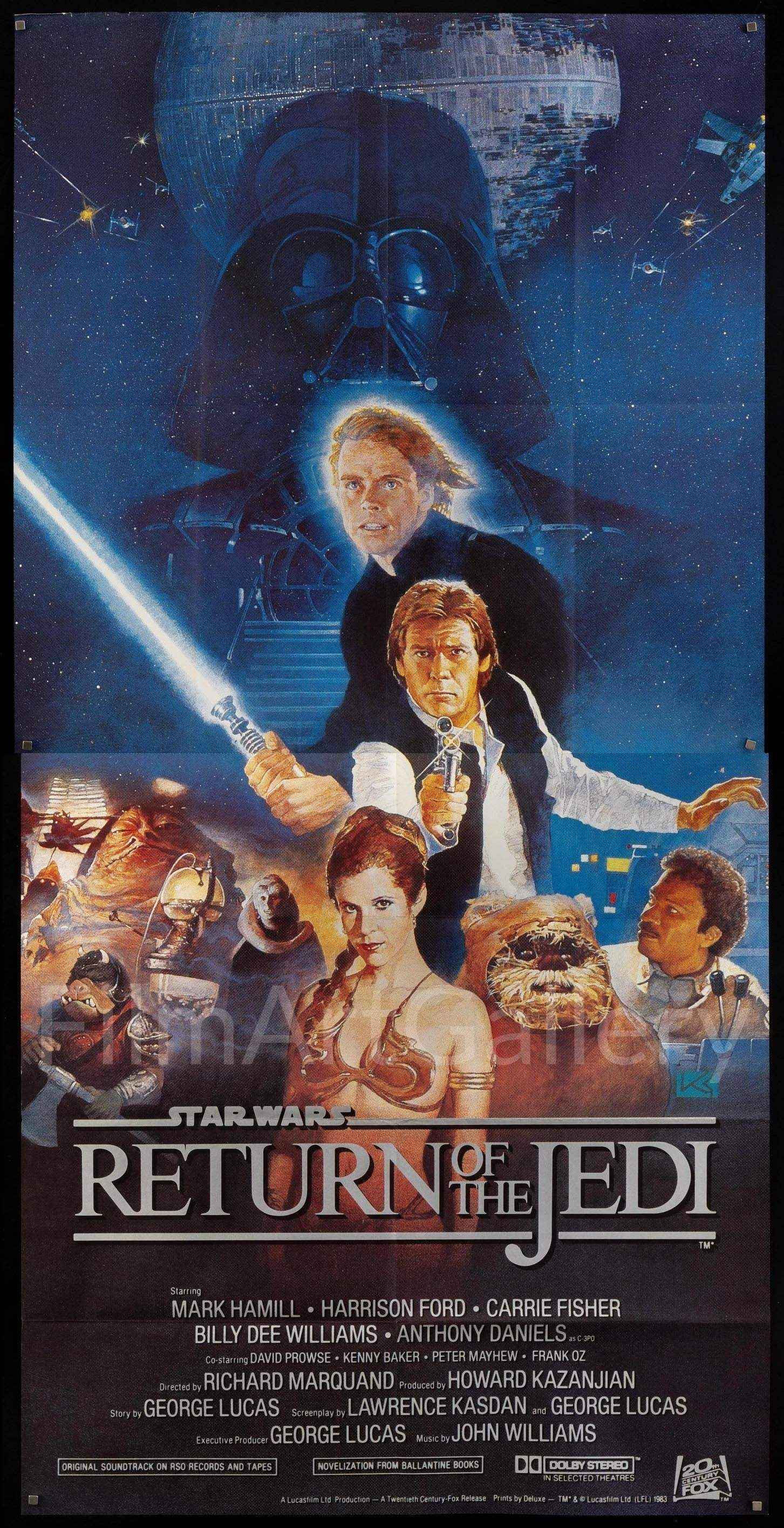 Return of the Jedi Movie Poster 1983 3 Sheet (41x81)