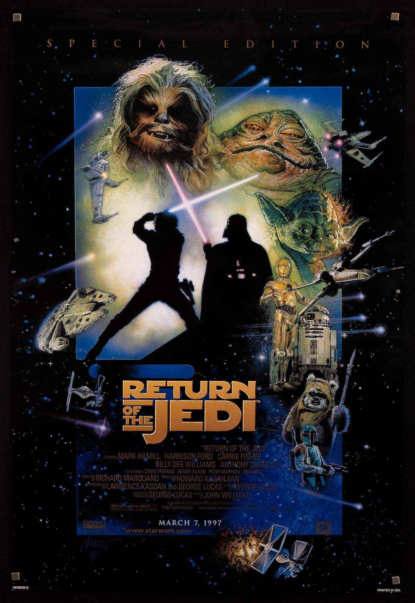 Return of the Jedi Movie Poster 1997 RI 1 Sheet (27x41)