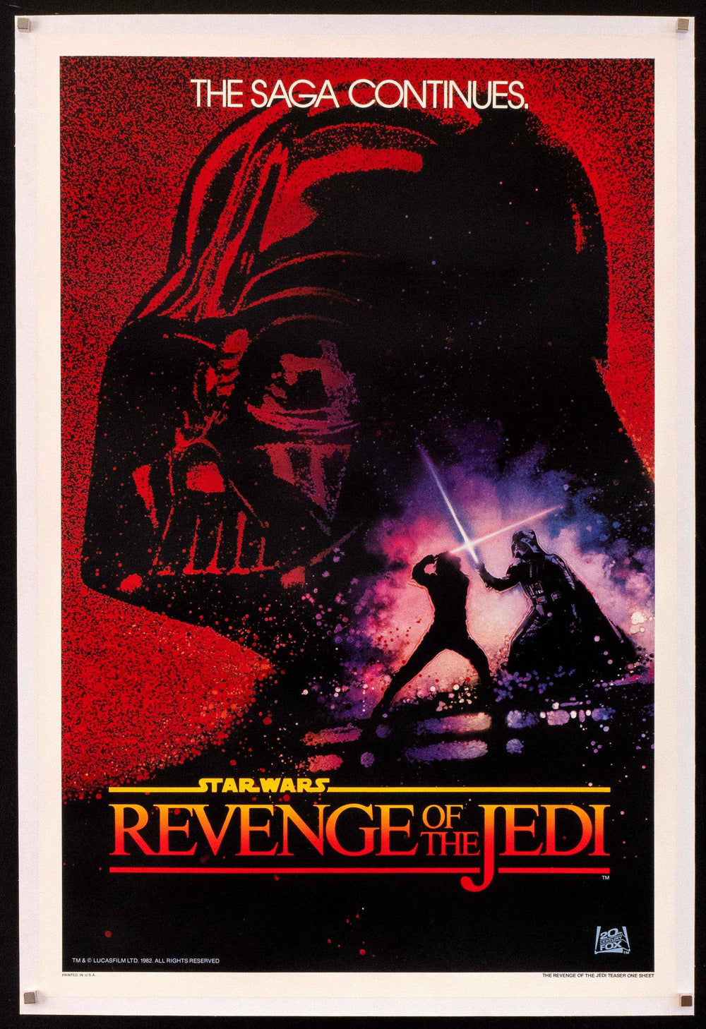 Revenge (Return) of the Jedi Original Vintage Movie Poster