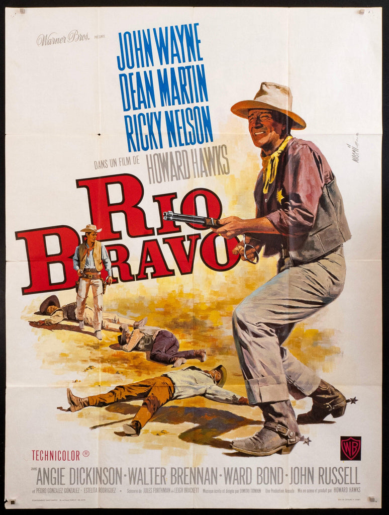 Rio Bravo French 1 Panel (47x63) Original Vintage Movie Poster