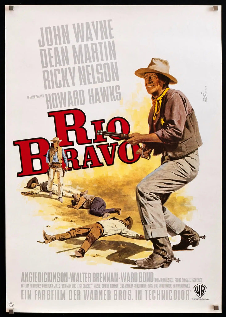 リオ・ブラボー ポスター Rio Bravo Movie Poster 1969 RI German A1 (23x33)