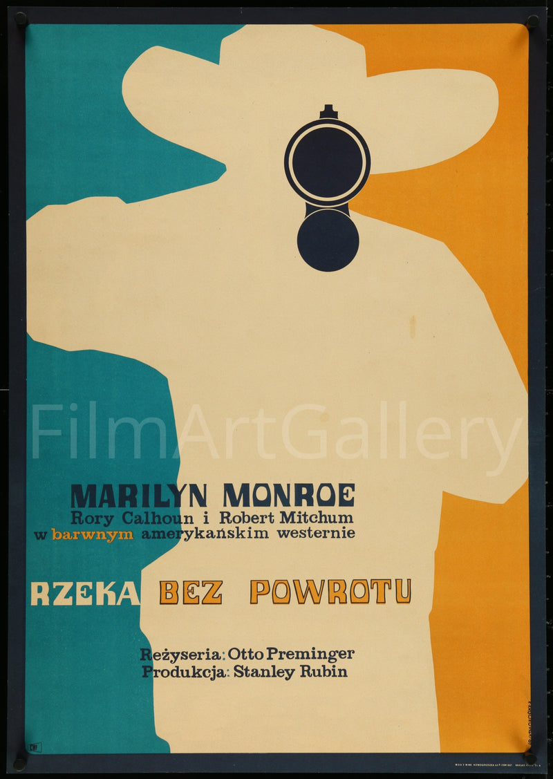 River of No Return Polish A1 (23x33) Original Vintage Movie Poster