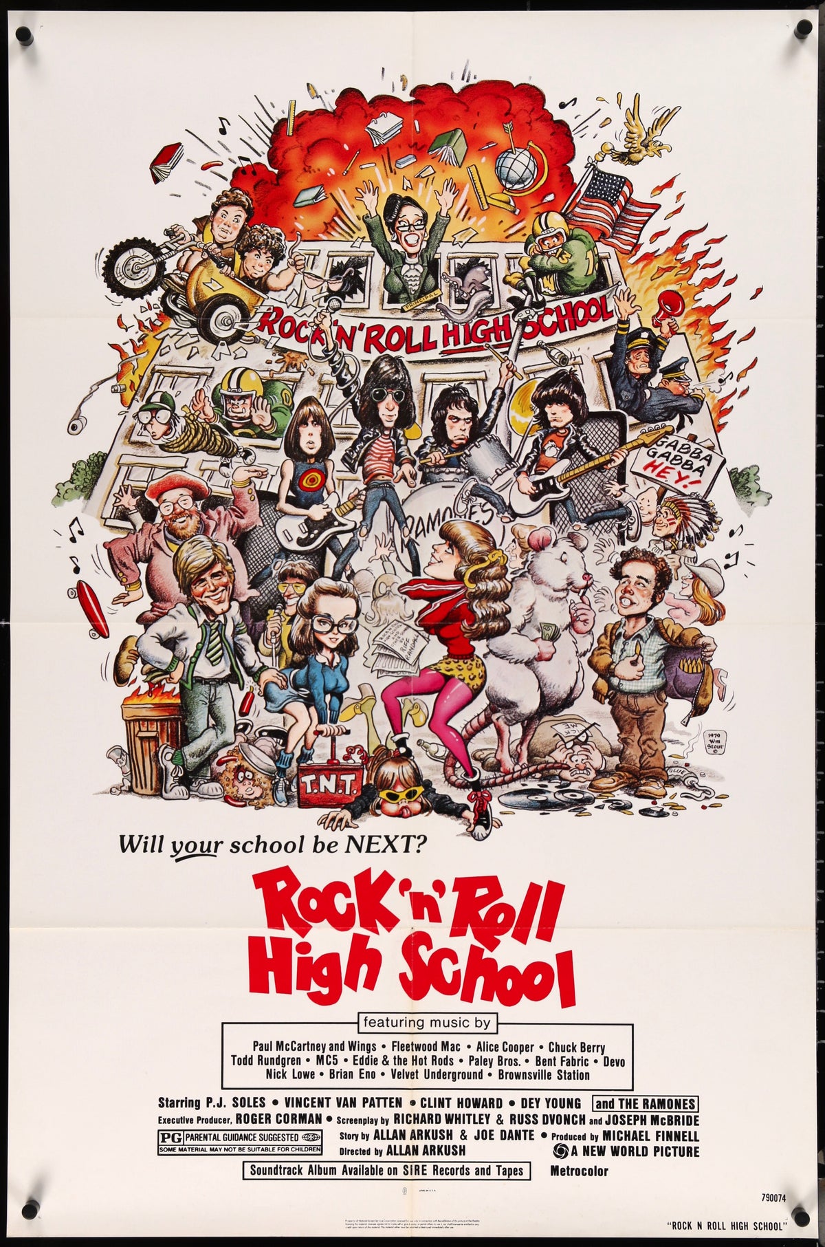 Rock N Roll High School 1 Sheet (27x41) Original Vintage Movie Poster