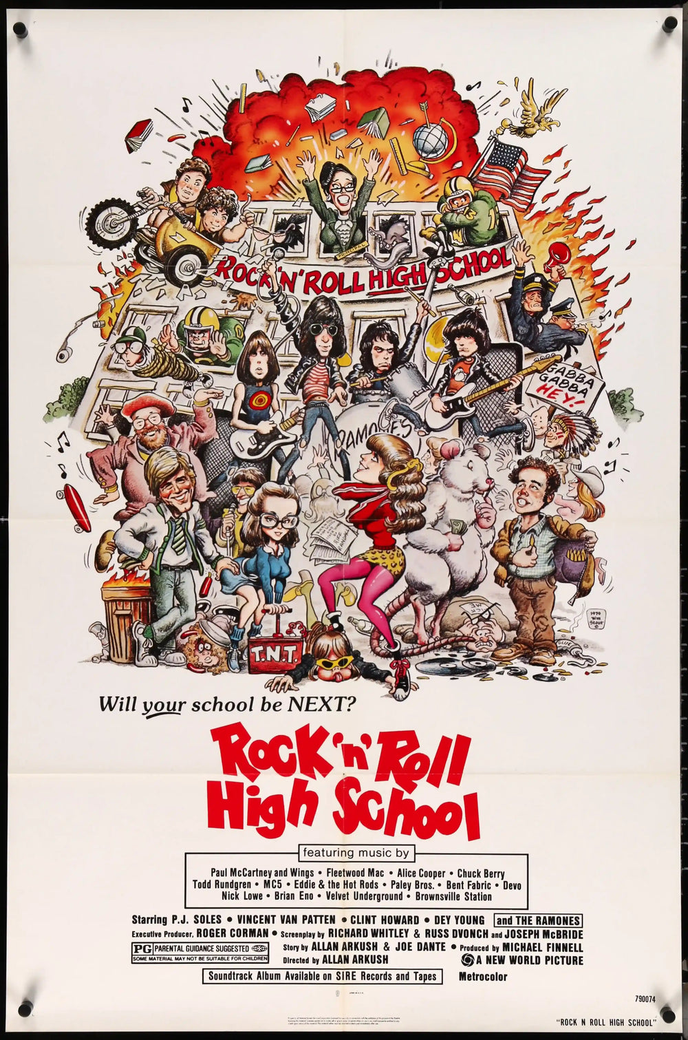 Rock N Roll High School Original Vintage Movie Poster
