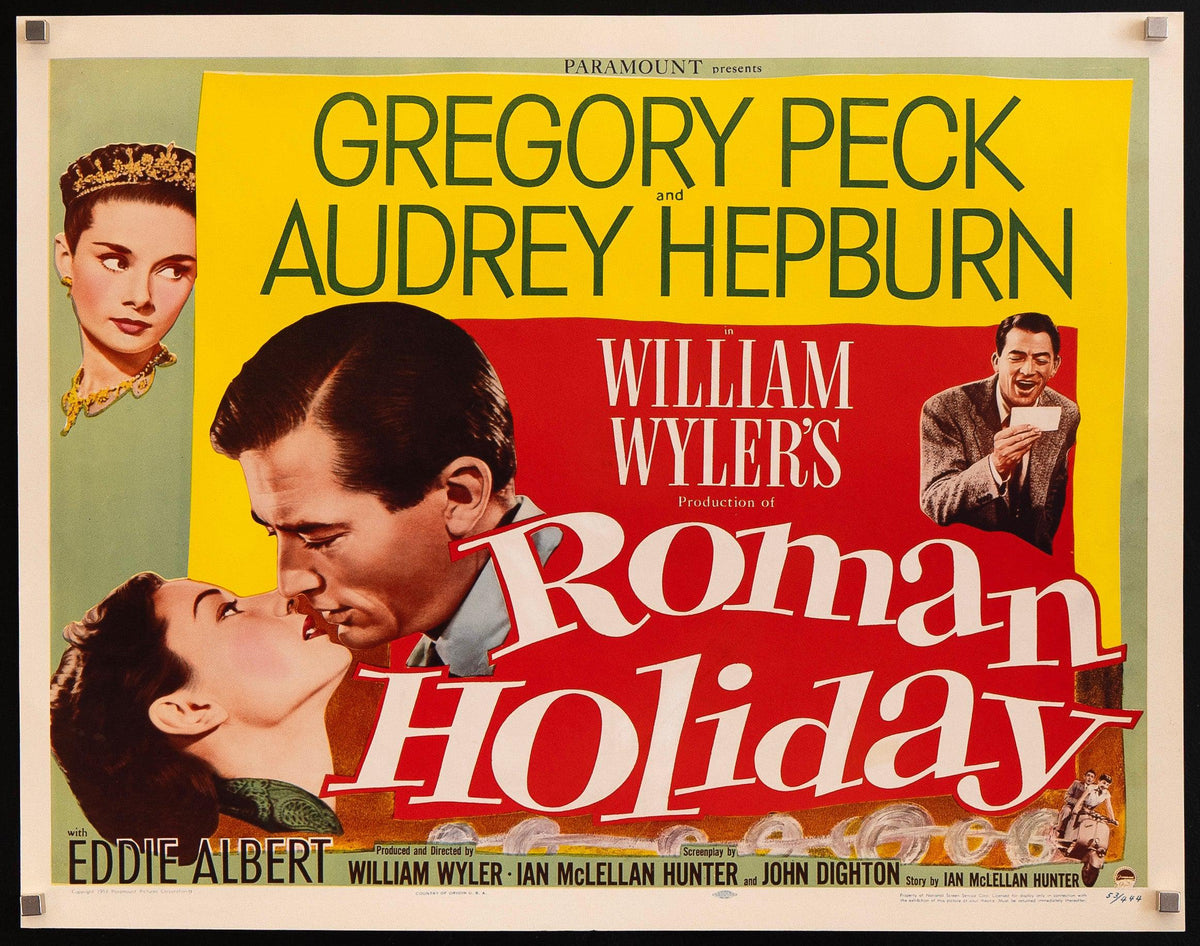 Roman Holiday Half Sheet (22x28) Original Vintage Movie Poster