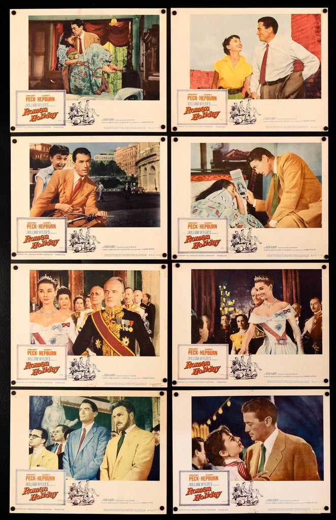 Roman Holiday Lobby Card Set (8-11x14) Original Vintage Movie Poster