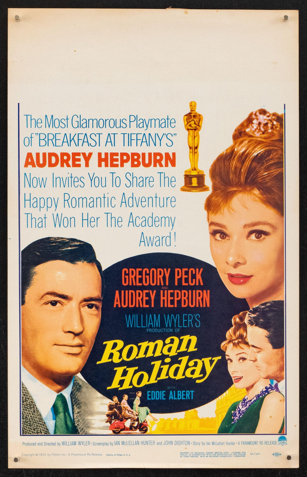 Roman Holiday Original Vintage Movie Poster