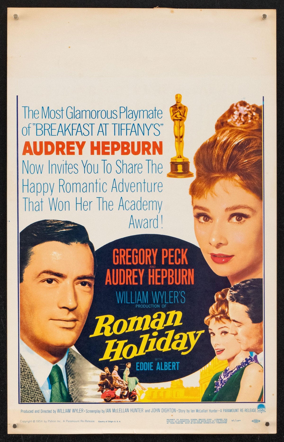 Roman Holiday Original Vintage Movie Poster