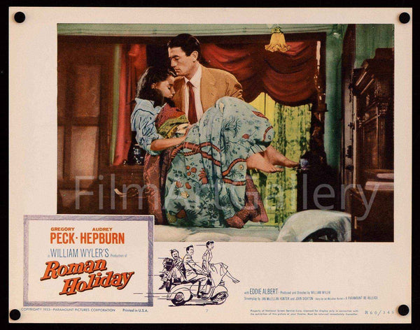 Roman Holiday Movie Poster 1960 RI Lobby Card (11x14)