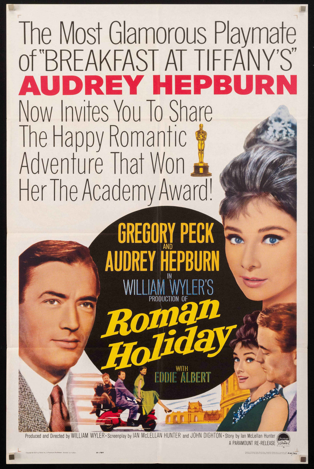 Roman Holiday Original Vintage Movie Poster