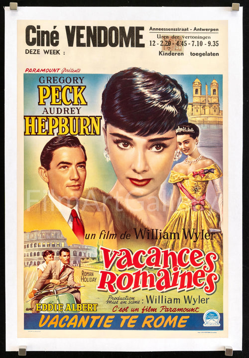 Roman Holiday Original Vintage Movie Poster