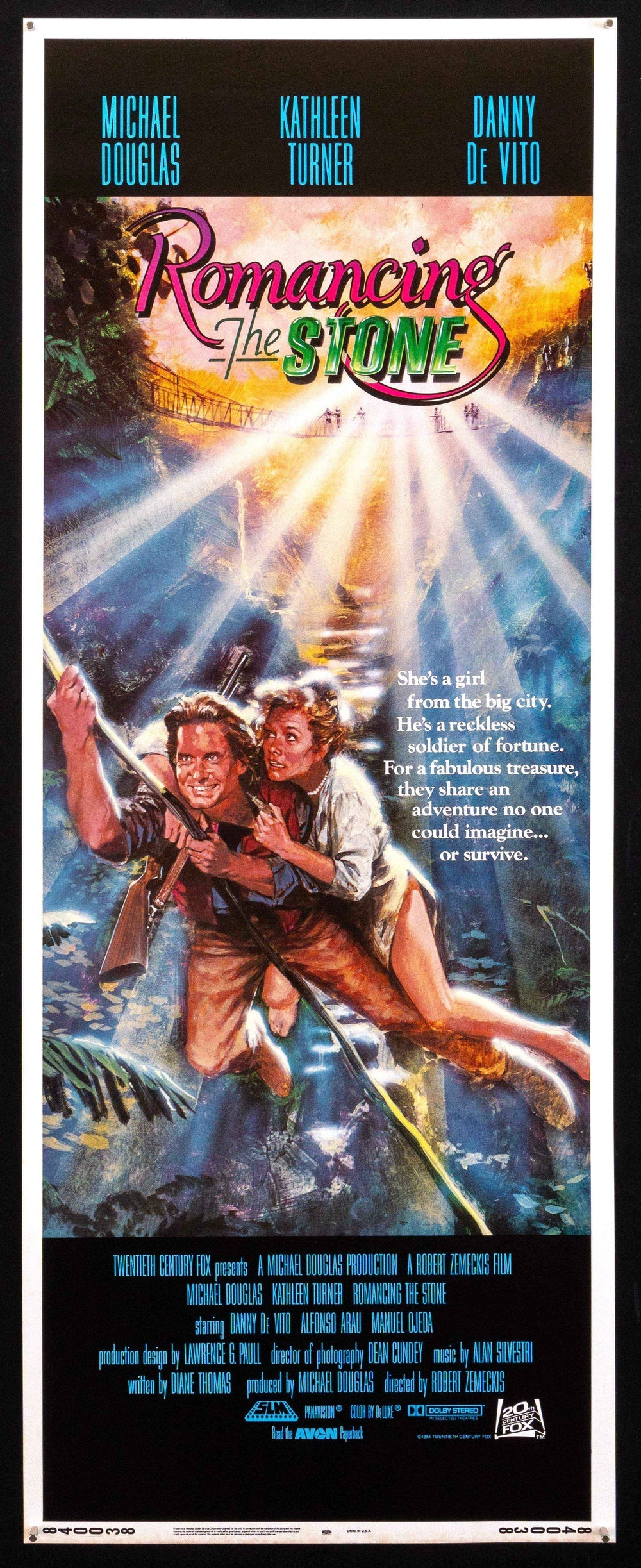 Romancing the Stone Original Vintage Movie Poster