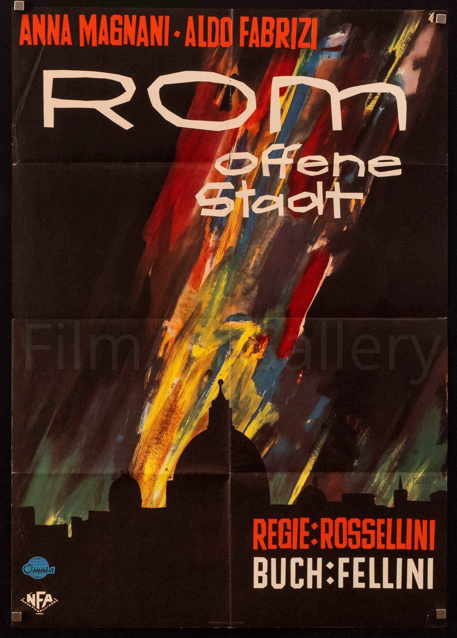 Rome Open City (Rome Citta Aperta) Original Vintage Movie Poster