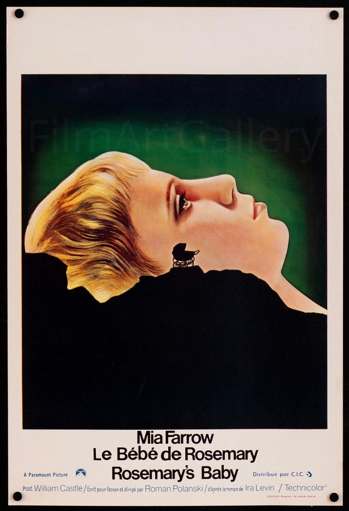 Rosemary&#39;s Baby Belgian (14x22) Original Vintage Movie Poster