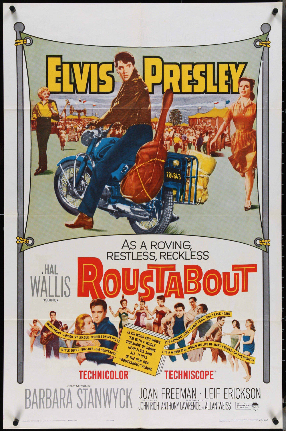 Roustabout Original Vintage Movie Poster