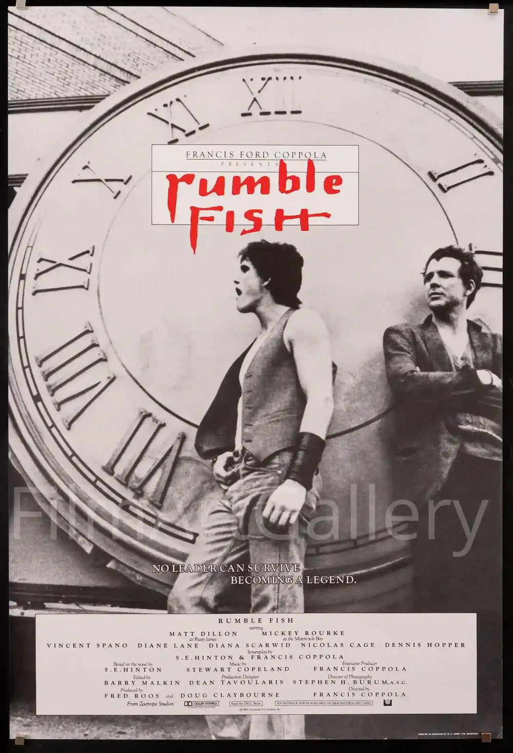 Rumble Fish Original Vintage Movie Poster