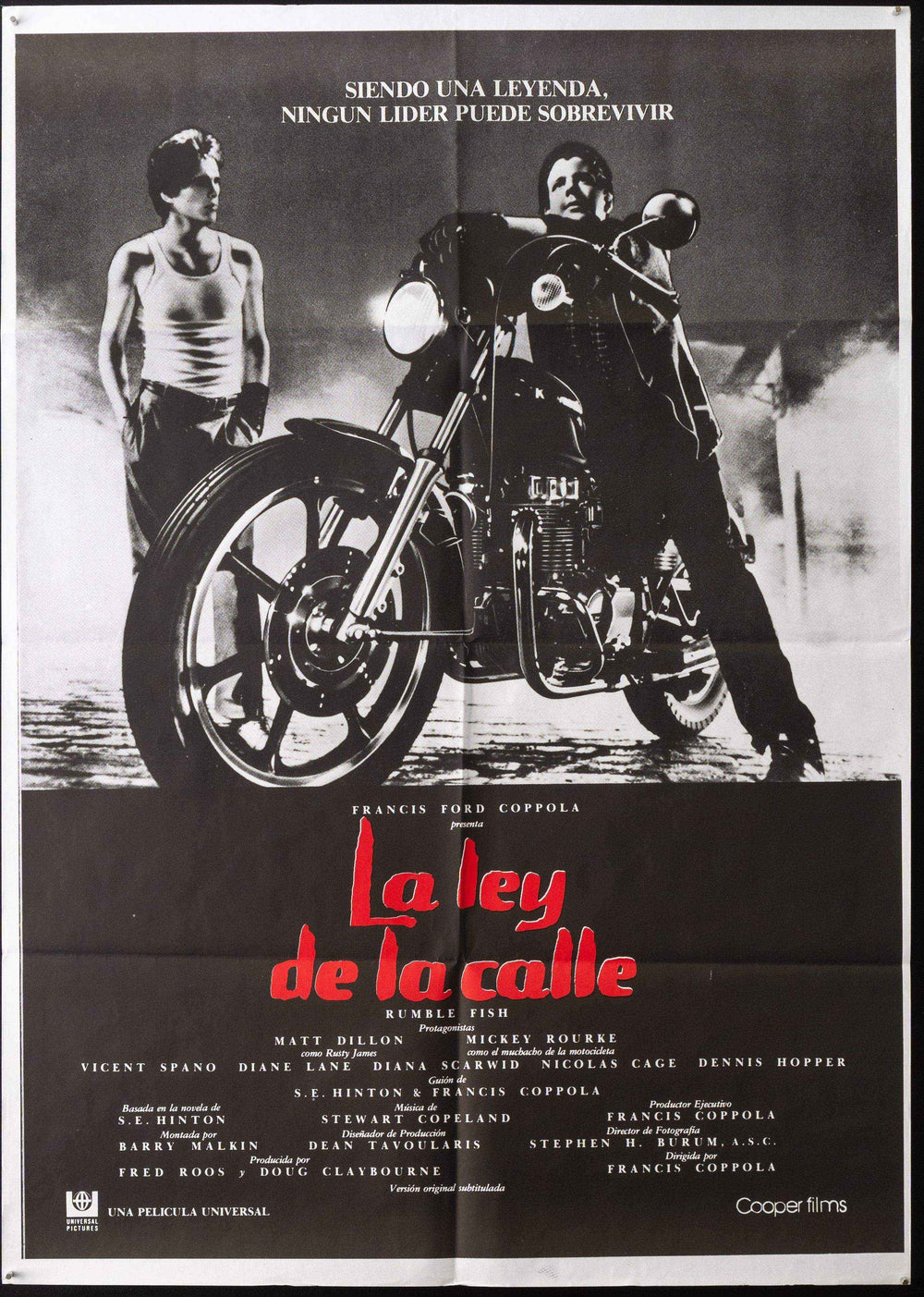Rumble Fish Original Vintage Movie Poster