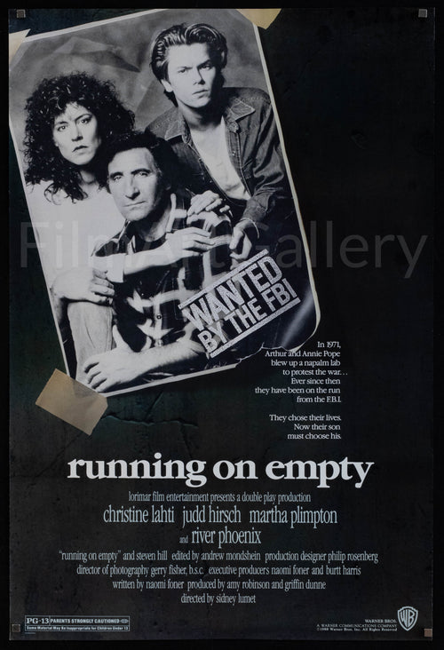 Running on Empty Original Vintage Movie Poster