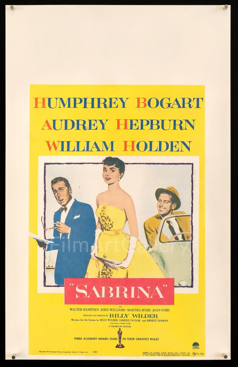 Sabrina Original Vintage Movie Poster